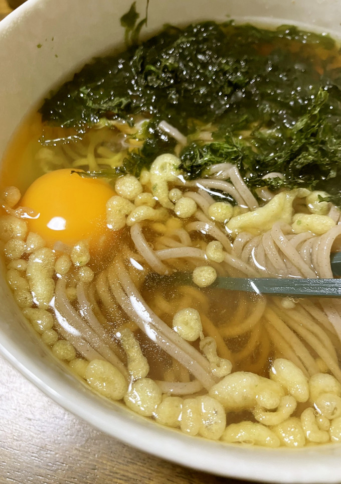 簡単　月見海苔そば-レシピのメイン写真