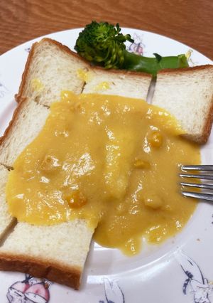 コーンクリームトースト-レシピのメイン写真