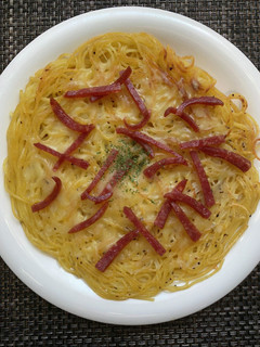 パスタを生地にピリとろピザ-レシピのメイン写真