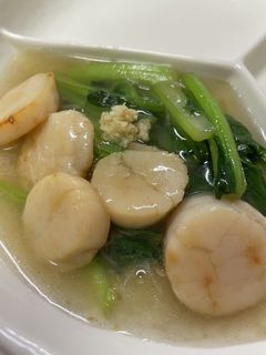 ホタテと小松菜の塩餡がけ-レシピのメイン写真