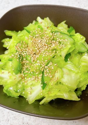 昆布茶で♪キャベツの浅漬け風マリネサラダ-レシピのメイン写真