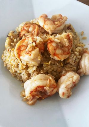 花咲く特大エビチャーハン-レシピのメイン写真