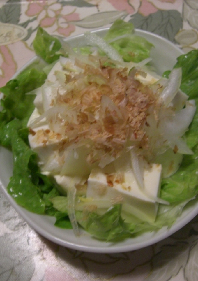 豆腐とたまねぎの和風サラダ-レシピのメイン写真