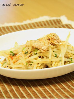 豚肉ともやしのピリ辛レンジ蒸し-レシピのメイン写真
