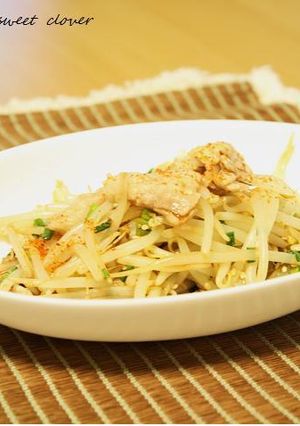 豚肉ともやしのピリ辛レンジ蒸し-レシピのメイン写真