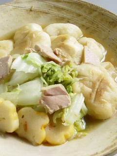 白菜と煮込み麩とツナのすき焼き風-レシピのメイン写真