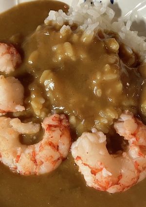 有頭海老のダシ香る♡海老カレー-レシピのメイン写真