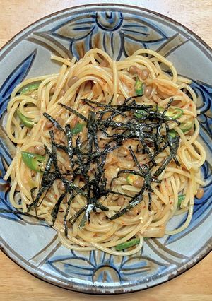 相葉マナブ☆オクラとキムチと納豆のパスタ-レシピのメイン写真