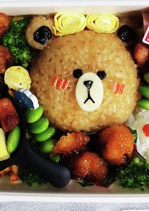 ブラウン　コニー　ぐでたま　キャラ弁-レシピのメイン写真