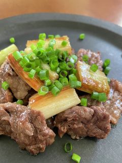 ネギと牛肉のわさび醤油炒め-レシピのメイン写真