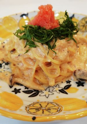 ワンパンで作る タラコのクリームパスタ-レシピのメイン写真