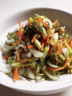 塩揉み白菜とトロトロめかぶの和え物-レシピのメイン写真