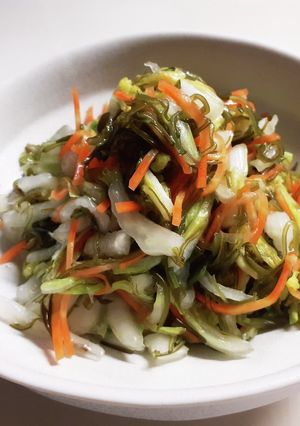 塩揉み白菜とトロトロめかぶの和え物-レシピのメイン写真
