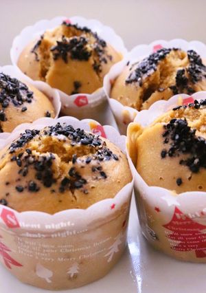 クリスマス♪米粉でおやつ♪黒糖蒸しパン-レシピのメイン写真