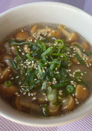 【腸活レシピ】ザーサイとなめこのスープ-レシピのメイン写真