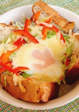 鉄分たっぷり♪目玉焼きトースト-レシピのメイン写真
