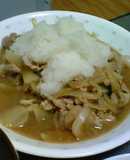 大根おろしを美味しく食べる豚肉料理（笑