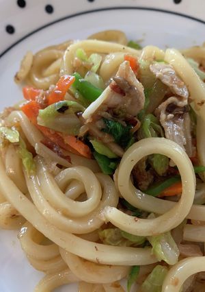 ランチに！簡単焼きうどん-レシピのメイン写真