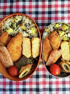 夫と娘のお弁当 110-レシピのメイン写真