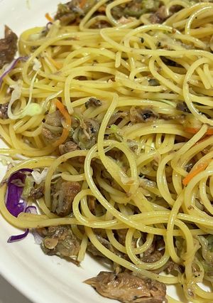 イワシの煮付け缶詰のパスタ-レシピのメイン写真