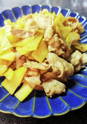 青パパイヤと豚肉のオイスターいしる炒め-レシピのメイン写真