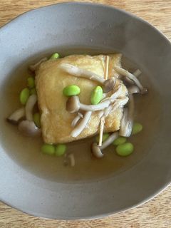 鶏つくね入り巾着煮物-レシピのメイン写真
