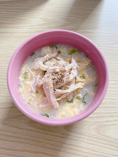 鶏と卵の粥-レシピのメイン写真