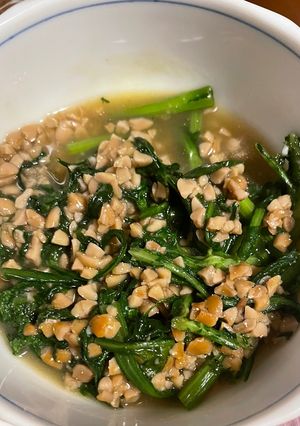 春菊納豆ペペロン-レシピのメイン写真