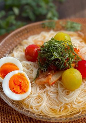 キムチトマト素麺-レシピのメイン写真