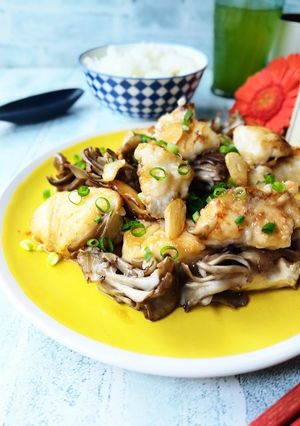 ご飯が進む☆鱈と舞茸のガリバタ醬油-レシピのメイン写真