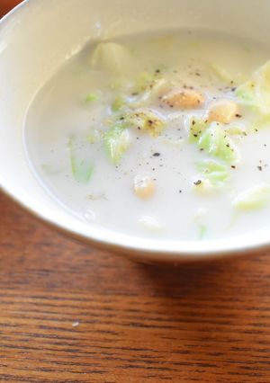 キャベツと大豆の豆乳生姜スープ-レシピのメイン写真