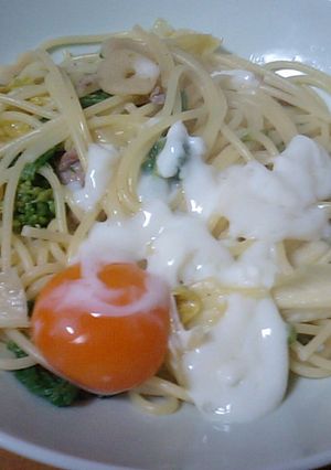 菜の花とキャベツのペペロンチーノ-レシピのメイン写真