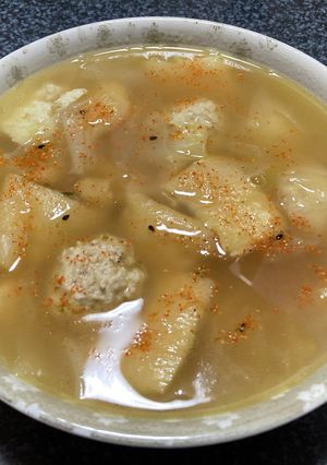 鶏団子と油揚げの鍋!(^^)!-レシピのメイン写真