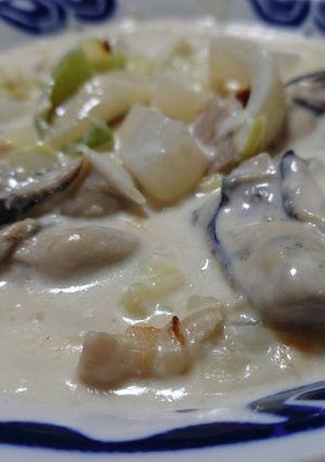豆乳でつくる牡蠣のチャウダー-レシピのメイン写真
