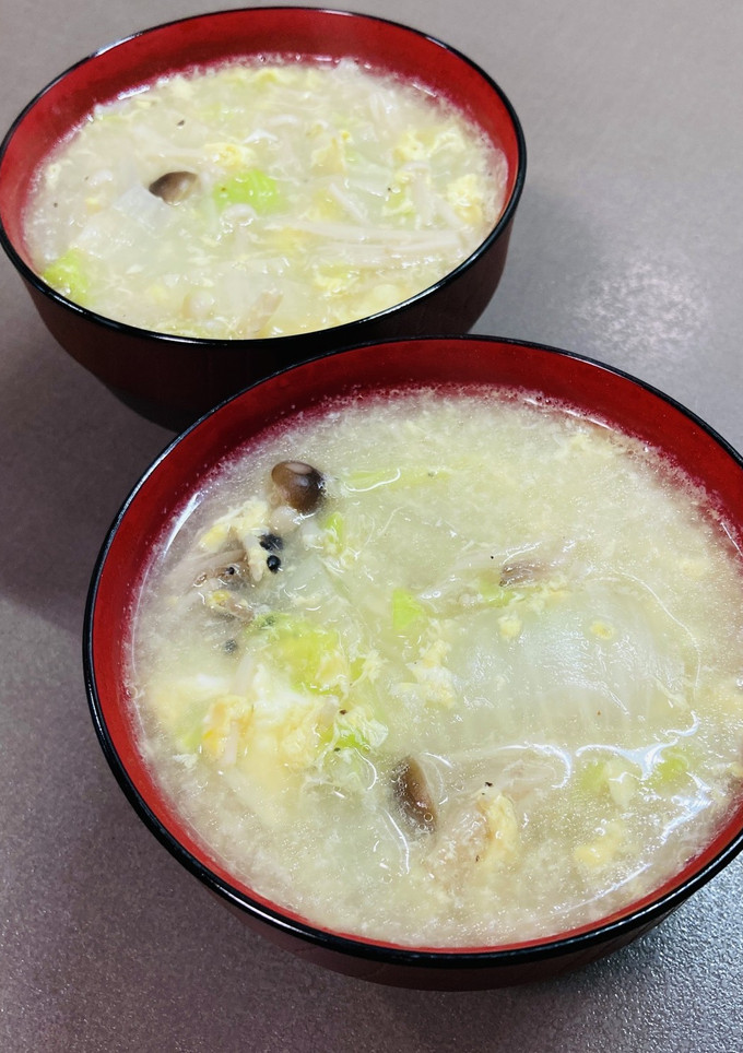 キノコと白菜の卵とじ中華スープ-レシピのメイン写真