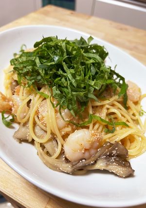 白だしで簡単☆明太子とエビの明太子パスタ-レシピのメイン写真