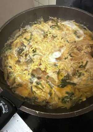 ニラ玉親子丼-レシピのメイン写真