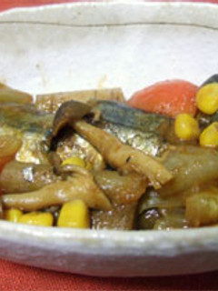 圧力鍋で秋刀魚とごぼうのカレー煮-レシピのメイン写真