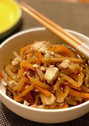 【簡単】豆腐と根菜の甘辛煮-レシピのメイン写真