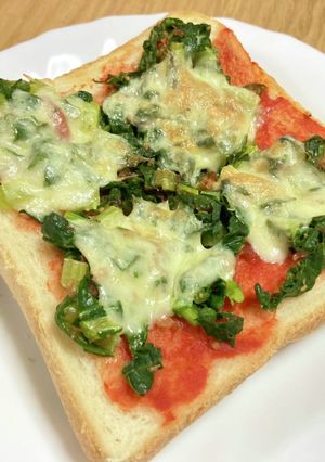 大根葉のピザトースト-レシピのメイン写真