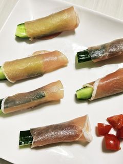 生ハムきゅうりのプチトマト添えオードブル-レシピのメイン写真