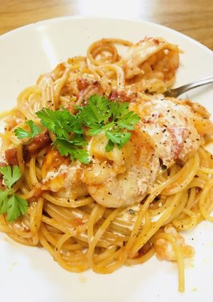 エビのトマトクリームパスタ-レシピのメイン写真