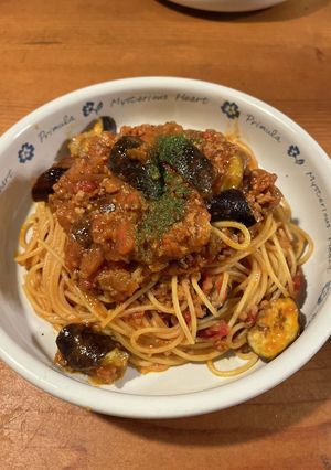 【簡単】ナスのボロネーゼパスタ-レシピのメイン写真