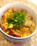 親子丼風で美味しい！ウィンナー丼