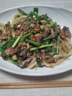 秋刀魚の蒲焼うどん-レシピのメイン写真