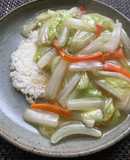 タイ香米おこげ　トロトロ白菜あんかけ