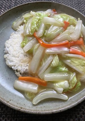 タイ香米おこげ　トロトロ白菜あんかけ-レシピのメイン写真