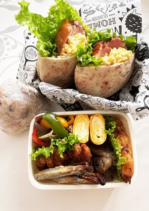 塾弁(昼、夕方軽食)2023.11.26-レシピのメイン写真