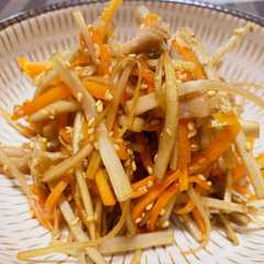 รูปของ 豚肉入り！きんぴらごぼう