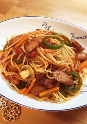 給食の「スパゲッティナポリタン」♡懐かし-レシピのメイン写真